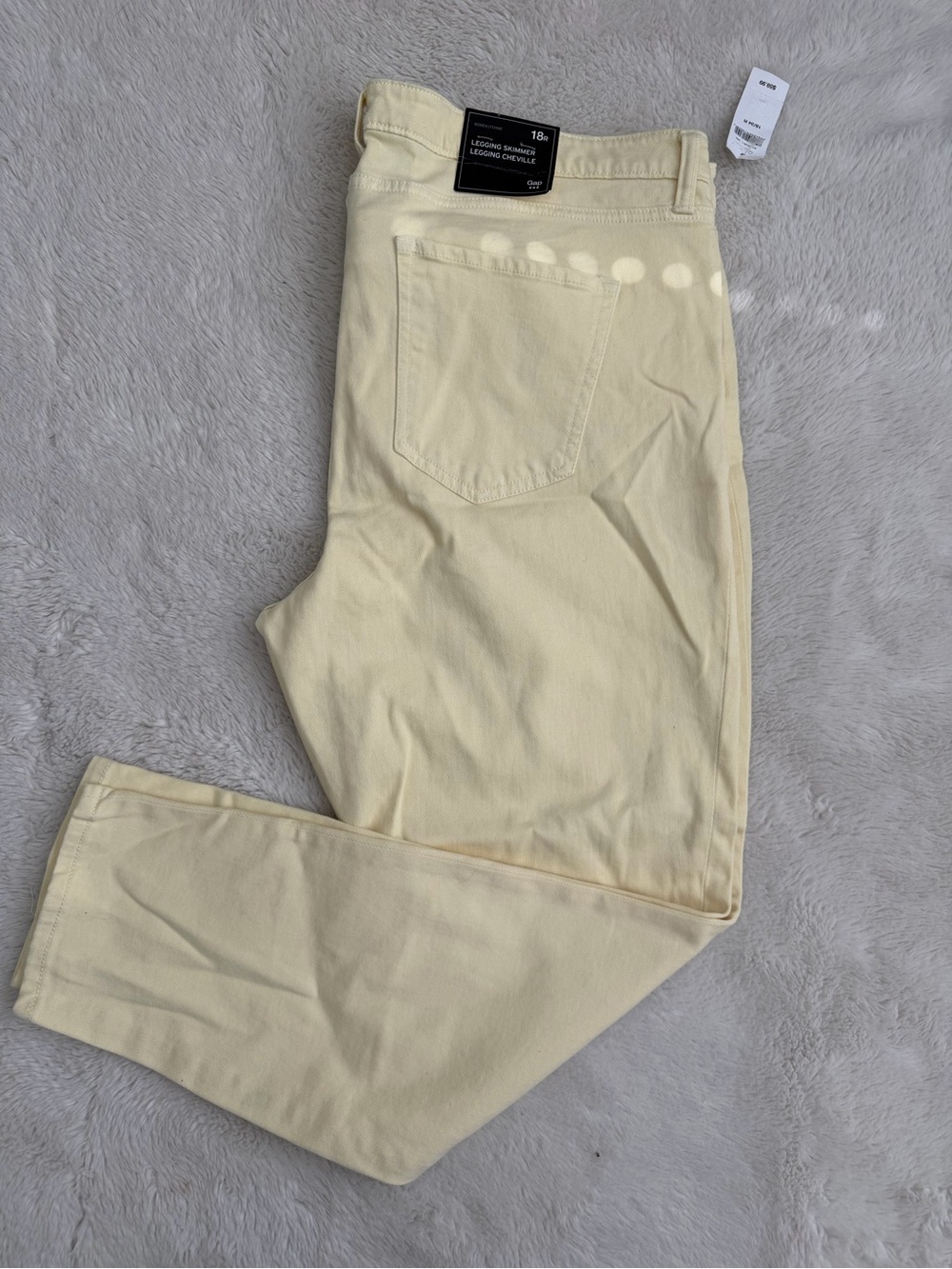 GAP Women's Pale Butter Yellow Skinny Jeans